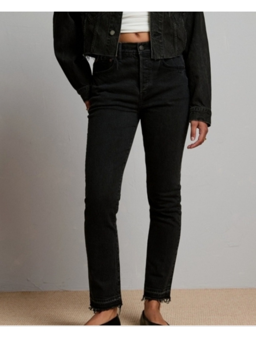 AE 77 Straight cropped jeans 27 short